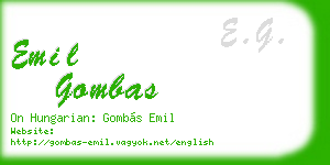emil gombas business card